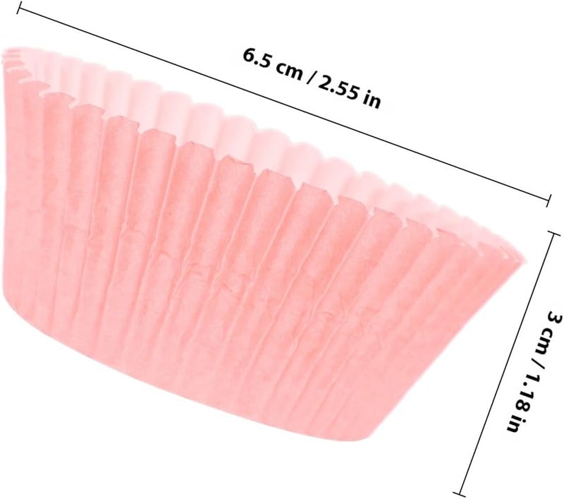 Pink Baking Liners 200pcs Non Stick Food Grade Cupcake Muffin Paper Cups - Image 2